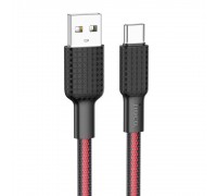 Кабель Hoco X69 Jaeger charging data cable for Type-C Black &amp; Red