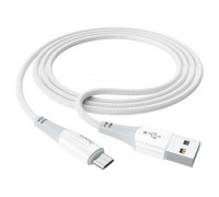 Кабель Hoco X70 Ferry charging data cable for Micro White