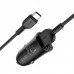 АЗП Hoco Z39 Farsighted dual port QC3.0 Car charger set (Type - C) Black
