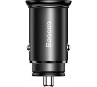 АЗП Baseus Circular Metal PPS Quick Charger Car Charger 30W ( Support VOOC ) Black