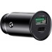 АЗП Baseus Circular Metal PPS Quick Charger Car Charger 30W ( Support VOOC ) Black