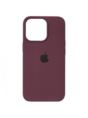 Чехол Silicone Case Full Cover iPhone 13 Pro Copy Maroon (42)