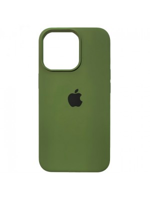 Чехол Silicone Case Full Cover iPhone 13 Pro Copy Army Green (45)