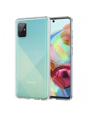 Чехол Silicone Case WS Samsung A71 (A715) Прозрачный