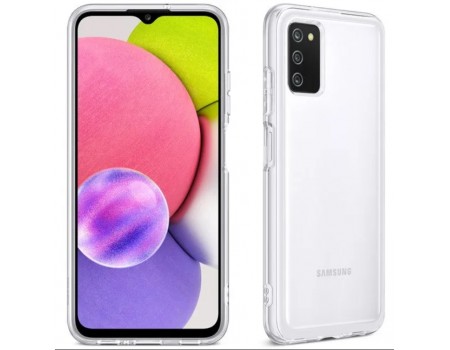 Чехол Silicone Case WS Samsung Чехол Shockproof Samsung A03 Прозрачный Прозрачный