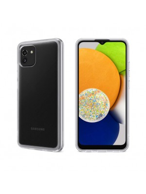 Чехол Silicone Case WS Samsung A03 Прозрачный