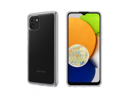 Чехол Silicone Case WS Samsung A03 Прозрачный