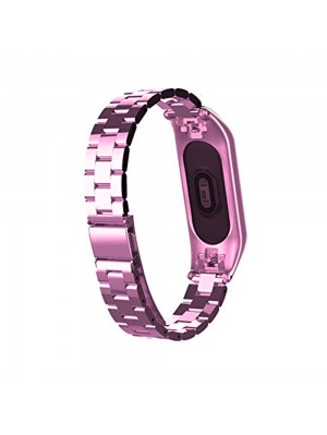 Ремешок Steel Strap Mi Band 3/4/5/6 Pink