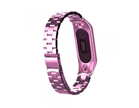 Ремешок Steel Strap Mi Band 3/4/5/6 Pink