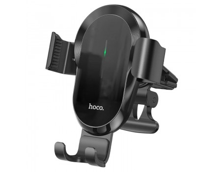 Держатель для телефона Hoco CA105 Guide three-axis linkage wireless charging car holder Black