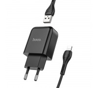 МЗП Hoco N2 Vigour single port charger Set Lightning ( EU ) Black