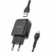 Сетевое зарядное устройство Hoco N2 Vigour single port charger Set Micro (EU) Black