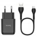 Сетевое зарядное устройство Hoco N2 Vigour single port charger Set Micro (EU) Black