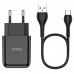 Сетевое зарядное устройство Hoco N2 Vigour single port charger Set Type-C (EU) Black