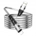 Кабель Hoco U105 Treasure jelly braided charging data cable for Lightning Silver