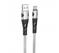 Кабель Hoco U105 Treasure jelly braided charging data cable for Type-C Silver
