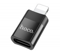 Адаптер Hoco UA17 Lightning Male to Type-C female USB2.0 adapter Black