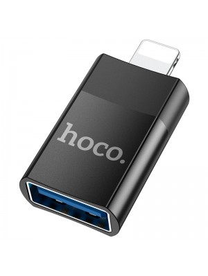 Адаптер Hoco UA17 Lightning Male to USB female USB2.0 adapter Black