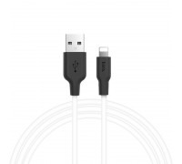 Кабель Hoco X21 Plus Silicone charging cable Lightning 1m Black &amp; White