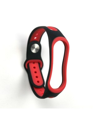 Ремешок DoubleColor Silicone Mi Band 3/4 Black-Red