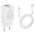 СЗУ Hoco N13 Bright PD30W + QC3.0 charger set ( Type-C To iP ) ( EU ) White