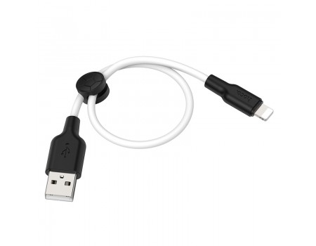 Кабель Hoco X21 Plus Silicone charging cable for Lightning 0.25m Black &amp; White