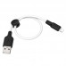 Кабель Hoco X21 Plus Silicone charging cable for Lightning 0.25m Black &amp; White