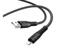 Кабель Hoco X67 Nano silicone charging data cable for Lightning Black