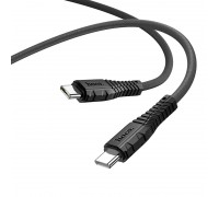 Кабель Hoco X67 Nano 60W silicone charging data cable Type-C to Type-C Black