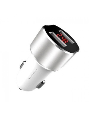 Автомобильное зарядное устройство WUW C129 2USB 2.4A LCD Car charger White