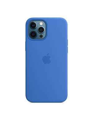 Чехол Silicone Case with MagSafe &amp; SplashScreen iPhone 12 Pro Max Capri Blue