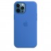 Чехол Silicone Case with MagSafe &amp; SplashScreen iPhone 12 Pro Max Capri Blue