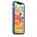 Чехол Silicone Case with MagSafe &amp; SplashScreen iPhone 12 Pro Max Capri Blue