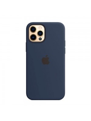 Чехол Silicone Case with MagSafe &amp; SplashScreen iPhone 12/12 Pro Deep Navy