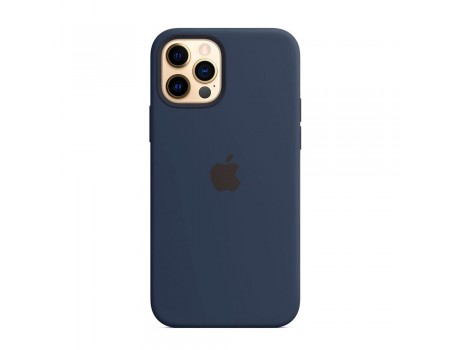 Чехол Silicone Case with MagSafe &amp; SplashScreen iPhone 12/12 Pro Deep Navy