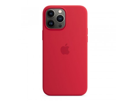 Чехол Silicone Case with MagSafe &amp; SplashScreen iPhone 13 Pro Max Red