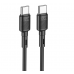 Кабель Hoco X83 Type-C to Type-C Victory 60W charging data cable Black