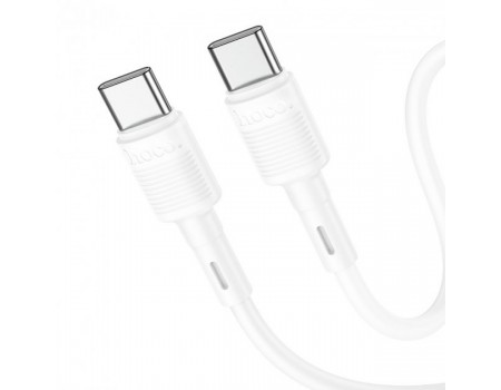 Кабель Hoco X83 Type-C to Type-C Victory 60W charging data cable White