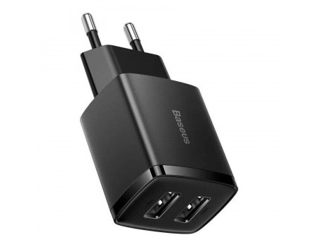 Сетевое зарядное устройство Baseus  Compact  Charger 2U 10.5W EU Black