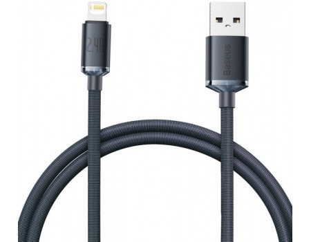 Кабель Baseus Crystal Shine Series Fast Charging Data Cable USB to iP 2.4A 1.2m Black