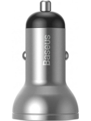 АЗП Baseus Digital Display Dual USB 4.8A Car Charger 24W Silver