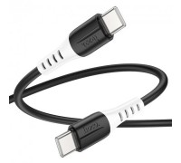 Кабель Hoco X82 Type-C to Type-C 60W silicone charging data cable Black