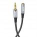 Кабель Hoco UPA20 3.5 audio extension cable male to female ( L-1M ) Metal Gray