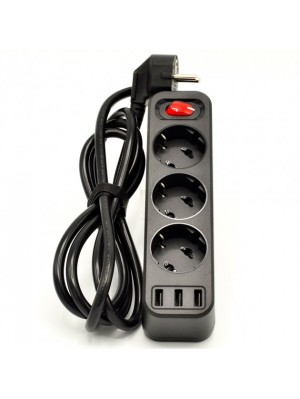 Мережевий фільтр Hoco NS2 3-position extension cord socket ( including 3 * USB output ) ( EU / GER )