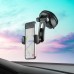 Холдер Hoco CA111 pull clip suction cup car holder Black Metal Gray