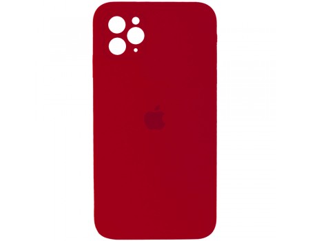 Чехол Silicone Case Square iPhone 12 Pro Red (14)