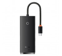 USB-хаб Baseus Lite Series 4-Port Type-C HUB Adapter (Type-C to USB 3.0*4) 25cm Black