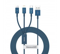 Кабель Baseus Superior Series Fast Charging Data Cable USB to M + L + C 3.5A 1.5m Blue