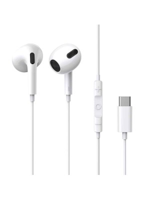 Навушники Baseus Encok Type-C lateral in-ear Wired Earphone C17 White ( М&apos;ята упаковка )