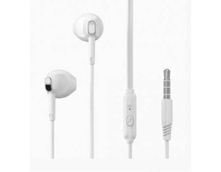 Навушники XO EP52 metal in-ear 3.5mm earphone White